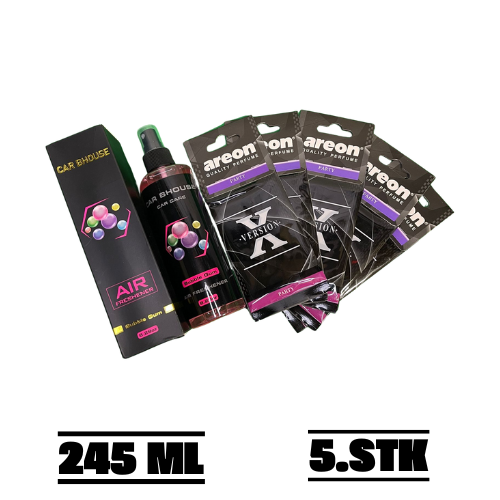 Bubble Gum Spray + 5x Areon Party Duftbäume